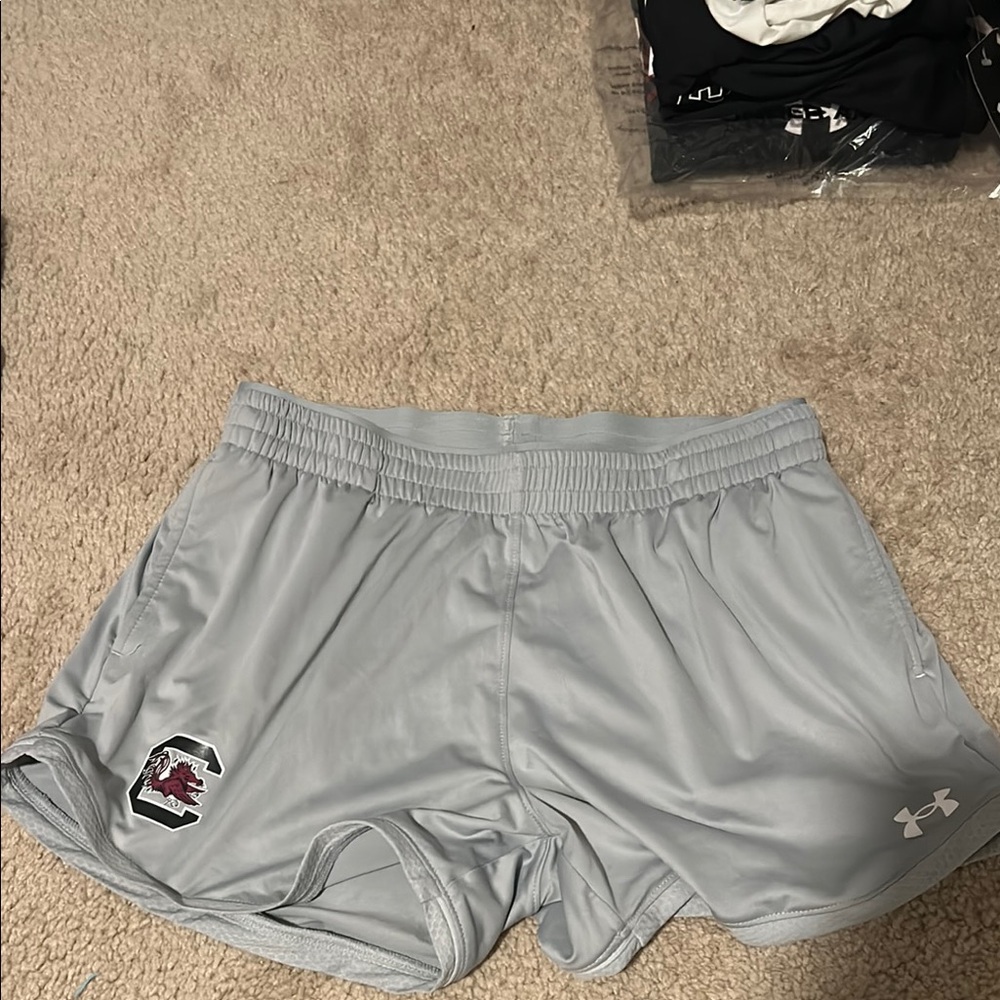 Under Armour Gray Athletic Shorts Lightweight Moisture-Wicking